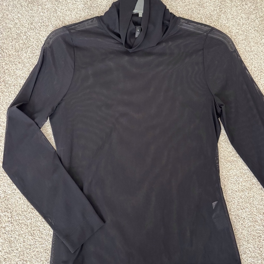 White House Black Market Black Turtleneck Top